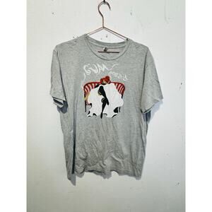 American Apparel OOO LA LA French Puffy Dress Lady Graphic Tee Size Large